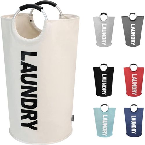 product_image_name-Generic-Foldable Laundry Basket – Waterproof Oxford Fabric Hamper with Reinforced Aluminum Handles Multi-color -1