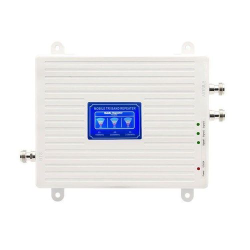 product_image_name-Generic-Cell Phone Signal Booster 900/1800/2100MHz 2G/3G/4G/5G All Supported Tri Band GSM DCS Mobile Signa Amplifier Repeater, Home Cell Signal Booster for Home with Adapter Coverage Area Up to 20,000 Sq.ft- White-1