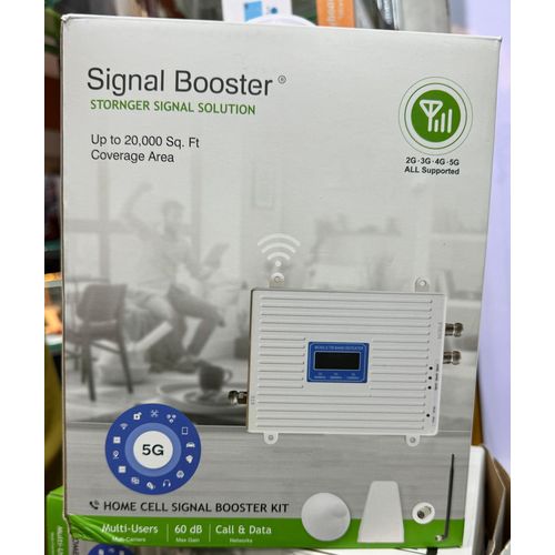 product_image_name-Generic-Cell Phone Signal Booster 900/1800/2100MHz 2G/3G/4G/5G All Supported Tri Band GSM DCS Mobile Signa Amplifier Repeater, Home Cell Signal Booster for Home with Adapter Coverage Area Up to 20,000 Sq.ft- White-3