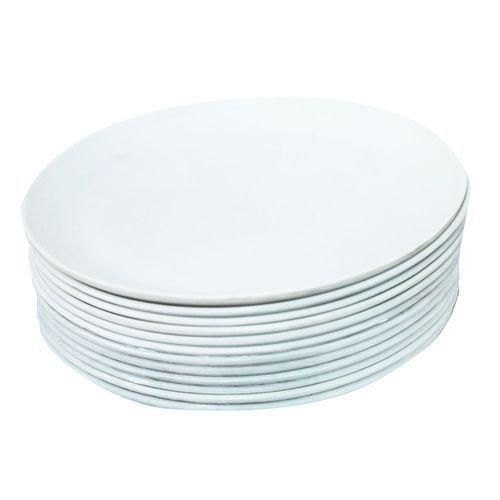 product_image_name-Generic-Set Of 12pc Melamine Dinner Plates - White-1