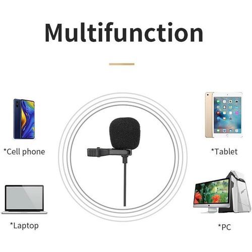 product_image_name-Jmary-Lavalier Microphone with Type-C,  Enhance audio for vlogging, interviews & live streams on Android phones & laptops, Compact, easy to use, Affordable, Interface, 2meters-6