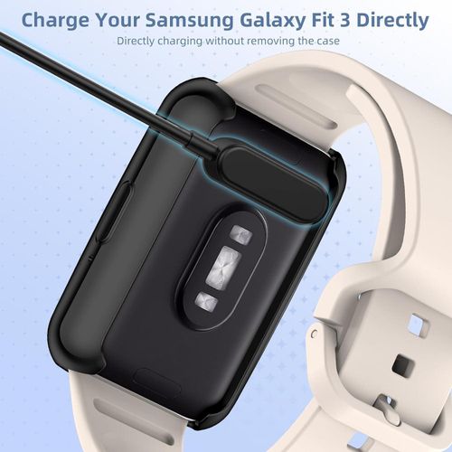 product_image_name-Generic-Hard Silicone Protection Case Cover with Attached Screen Protectorr Compatible for Samsung Galaxy Fit 3 Full Coverage (Black)-3