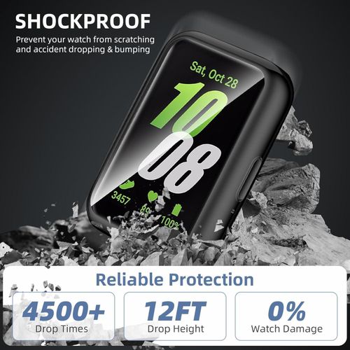 product_image_name-Generic-Hard Silicone Protection Case Cover with Attached Screen Protectorr Compatible for Samsung Galaxy Fit 3 Full Coverage (Black)-5