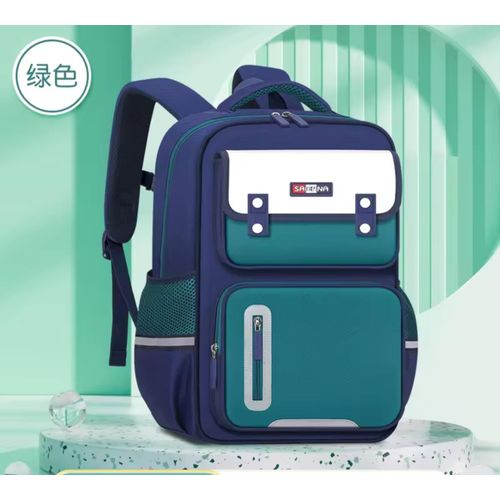 product_image_name-Generic-School Bag For Teenage Kids Boys And Girls-Blue/Green-1