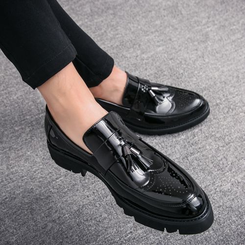 Shop Men s Business Casual Leather Formal Shoes Black Jumia Uganda