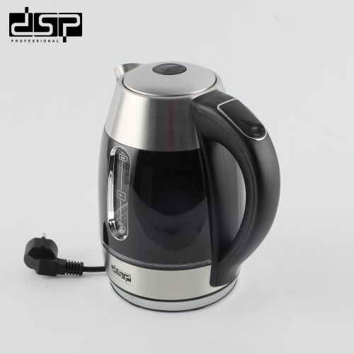 product_image_name-Dsp-1.7 Litre Glass Electric Boiling Kettle Boiler Pot With Temperature Control 5 Presets LED Indicator Lights- Multicolor.-6