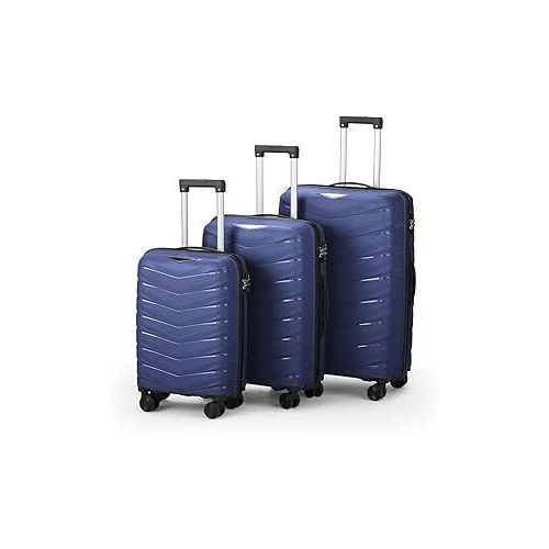 product_image_name-Generic- Luggage Set 3 Piece, PP Hard Shell Suitcase with Spinner Wheels & TSA Lock, Lightweight Carry on Suitcase Set 20in Carry-on 24in 28in Checked-1