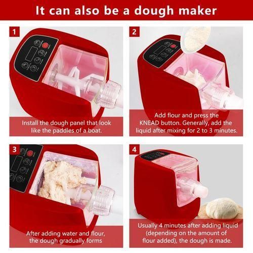 product_image_name-Generic-Electric Pasta Maker Machine, Automatic Noodle Maker With 12 Pasta Shapes, Red-7