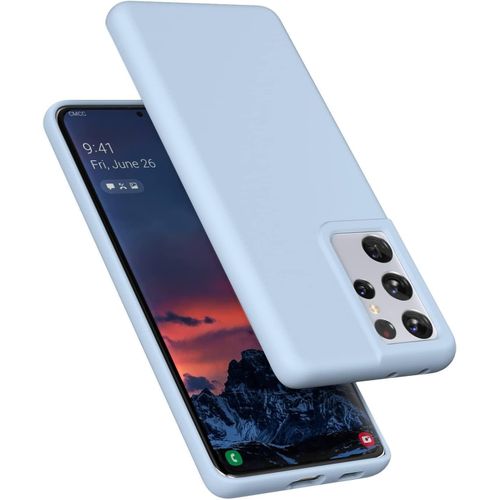 product_image_name-Generic-Samsung Galaxy S21 , S21 Fe, S21 Plus, S21 Ultra Case, Liquid Silicone Gel Rubber Shockproof Case Soft Microfiber Cloth Lining Cushion-Sky Blue-1