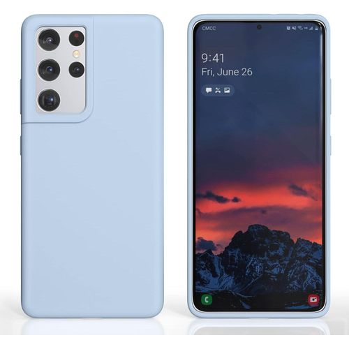product_image_name-Generic-Samsung Galaxy S21 , S21 Fe, S21 Plus, S21 Ultra Case, Liquid Silicone Gel Rubber Shockproof Case Soft Microfiber Cloth Lining Cushion-Sky Blue-2