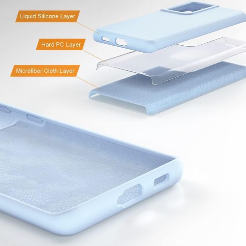 product_image_name-Generic-Samsung Galaxy S21 , S21 Fe, S21 Plus, S21 Ultra Case, Liquid Silicone Gel Rubber Shockproof Case Soft Microfiber Cloth Lining Cushion-Sky Blue-3