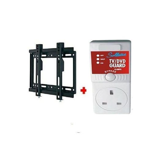 product_image_name-Sollatek-Wall Mount For 14''-42" LED LCD Plasma TV Plus TV Guard - Black & White-1