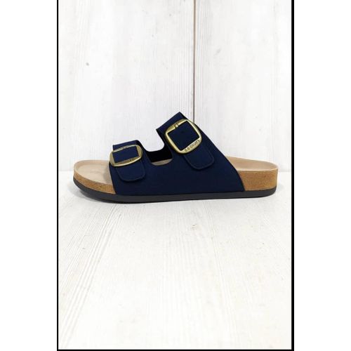 product_image_name-Generic-Unisex, men and women flat sandles-Black buckle-2
