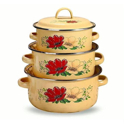 product_image_name-Generic-Dishes / Casseroles / Dishes Set Of 3 Pieces - Blue, Yellow, Green, Red-1