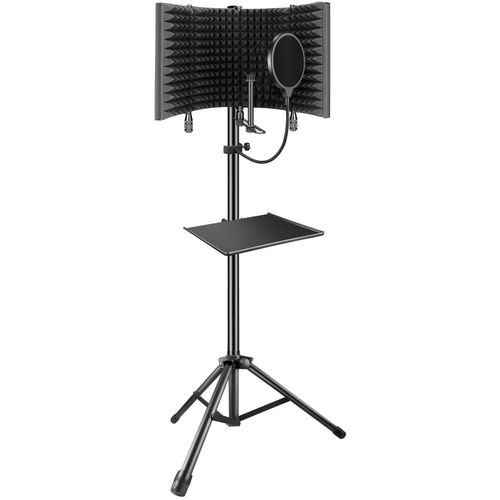 product_image_name-Generic-Portable Vocal Booth with Ambient Reflection Filter, For Studio, Podcasts, Sound Absorption and Noise protection system effectively preventing external noise - Black-1