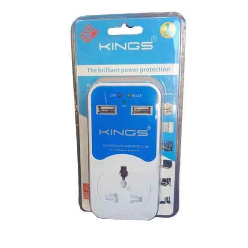 product_image_name-Kings-Guard With Usb Port For Protecting Appliances Against High Voltages-White-1