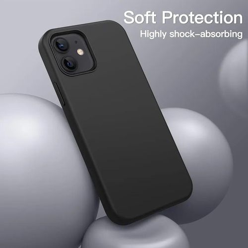 product_image_name-Generic-iPhone 12/12 Pro 6.1-Inch, Silky-Soft Touch Full-Body Protective Phone Case, Shockproof Cover with Microfiber Lining (Black)-2