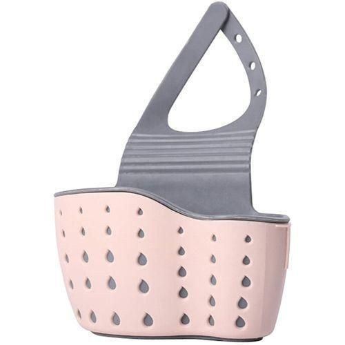 product_image_name-Generic-Kitchen Sink Hanging Soap Dish,Sponge Drainer Storage Basket Holder,Pink.-1