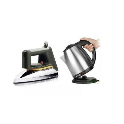 product_image_name-Generic-Flat Iron & 2L Electric Kettle Percolator - Silver-1