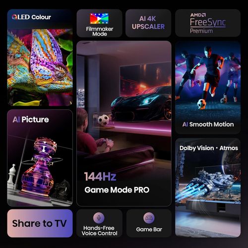 product_image_name-Hisense-85" Inch Premium QLED 4K Ultra HD Q7 ViDaa Smart TV YouTube, Netflix etc AI Picture, Dolby Vision Atmos, Share to TV, ViDaa Voice - Black-2