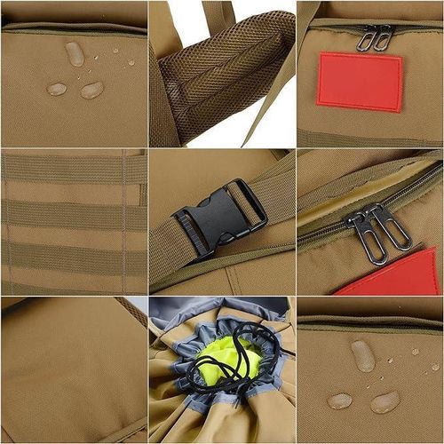 product_image_name-Generic-Tactical Backpack, Camping Hiking Backpack 85L Large Capacity Assault Pack Multi Functional Waterproof Backpack- Multicolor-5