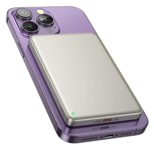 product_image_name-Hoco-Utra-Slim Magsafe And Poweful Power Bank Power Utra-Slim 5000mAh Q26 PD Type-C 20W Fast Charge 15W Portable Magnetic Wireless Charger For All Phones- Multicolor.-5