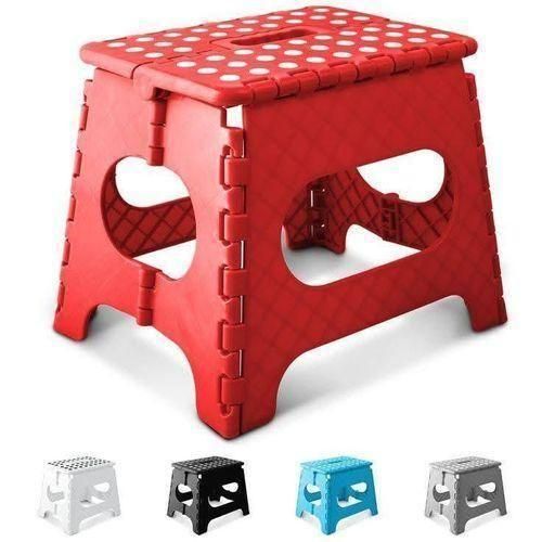 product_image_name-Generic-A Peice OfPlastic Folding Step Stool - 9 inch tall - Up To 120 kg - The Stool Is Portable and Collapsible for Adults & Kids Can Use In Kitchen, Bathroom, Gardening, Toilet, Campin-1