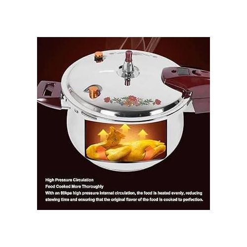product_image_name-Generic-Stainless Steel Non Electric Pressure Cooker Mini Pressure Cooker for Induction Gas And Electric Stoves With Ergonomic Handle and Security Guard-Silver-4