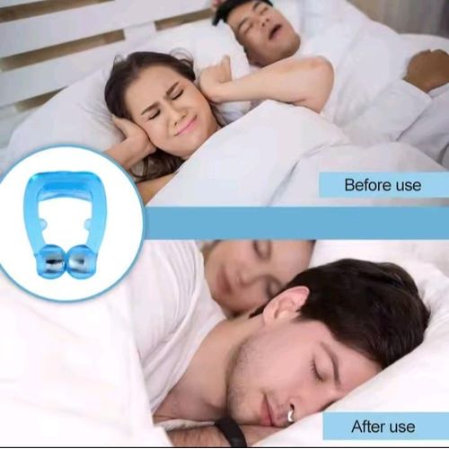 product_image_name-Generic-New Silicone Magnetic Anti Snoring Device Stop Snoring Mini Nose Clip Improve Sleeping For Men/Women Health- Blue-1