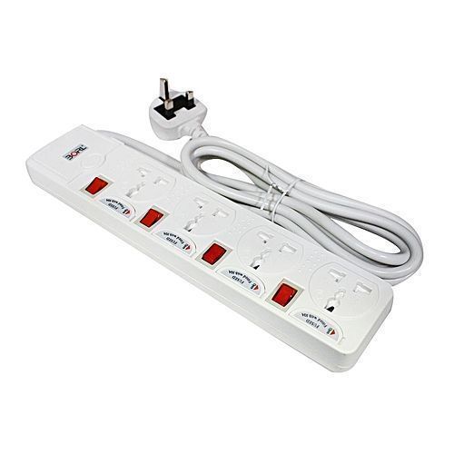 product_image_name-Borl-4-Ways Heavy Duty Premium Extension Socket - White-3