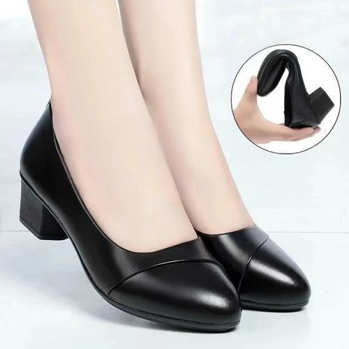 Shop Ladies Fashion Thick Heel Work Shoes Black Jumia Uganda
