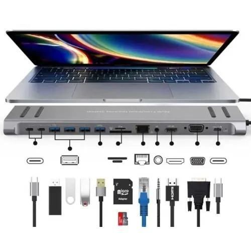 product_image_name-Generic-14-in-1 USB-C Multifunction Docking Station Laptop Base-Silver-3
