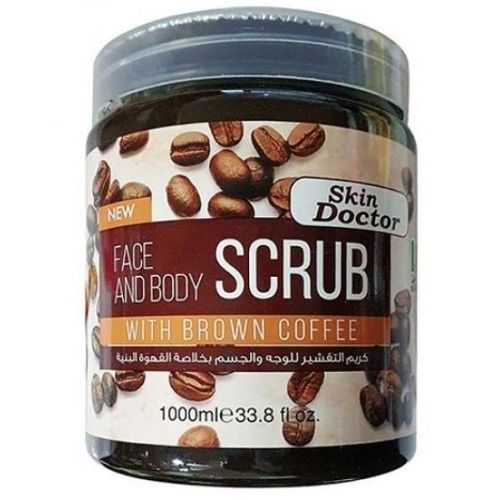 product_image_name-Skin Doctor-Brown Coffee Face And Body Moisturizing and Exfoliating Scrub - 1000ml -1