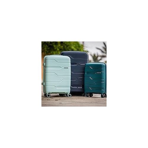 product_image_name-Generic-28 Inch 1 Piece Luggage Set Hardside Polypropylene Suitcase Trolley Bags Luggage Spinner TSA Lock National Travaller -Multicolor-3