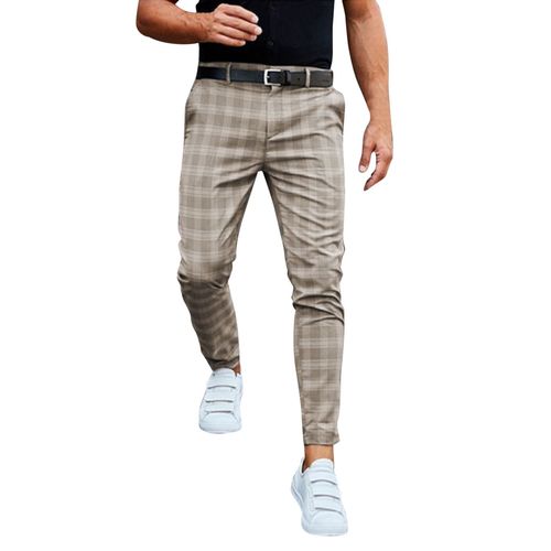 Plaid zipper pants new arrivals