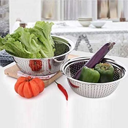 product_image_name-Other-30Cm Rice,Vegetable Washing Strainer/Colander- Silver-4