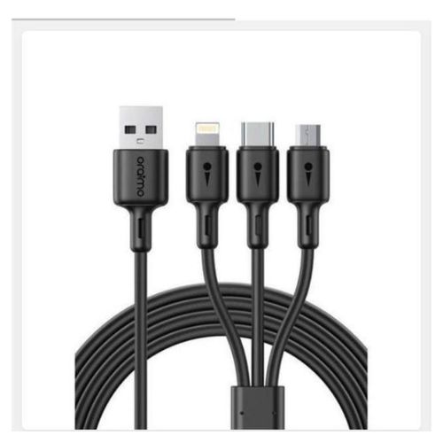 product_image_name-Generic-Oraimo Super Fast Charging Duraline 3 In 1 3A USB Cable Black-1