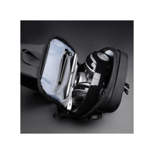 product_image_name-Fashion-Waterproof Multifunctional Patent Leather Men's Anti-theft Shoulder Bag - Black-4