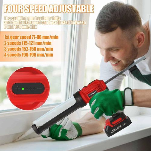 product_image_name-Generic-Cordless Caulking Gun, Electric Caulk Gun Compatible with Makita 18V Battery with 4 Adjustable Speed and LED Light, Dripless Caulking Gun for 10oz/300ml Cartridge for Filling, Sealing-6
