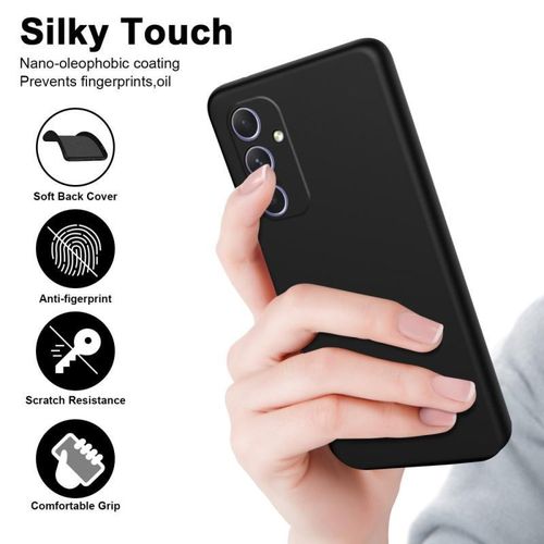 product_image_name-Samsung-Galaxy A55 Soft Liquid Silicone Cover – Luxury Smooth Touch Rubber Case (Black)-4