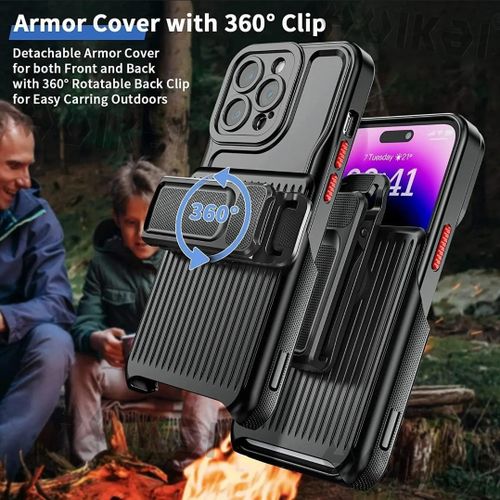 product_image_name-Generic-Front & Back Shockproof Armor Case For Iphone 11 Pro Black -2