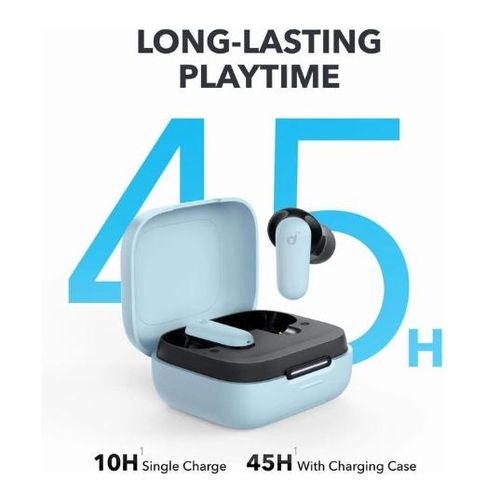 product_image_name-Anker-Original Soundcore R50i NC Wireless Bluetooth Earphones, Powerful and Smart Noise Cancelling, Powerful Bass, 45 Hours Playtime, 2-in-1 Case and Phone Stand, IP54, Bluetooth 5.4, - Blue-4
