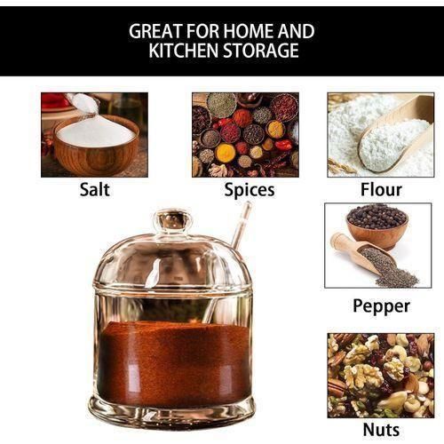 product_image_name-Generic-Elegant Glass Condiment Jar 2-Piece Set with Wooden Tray -2