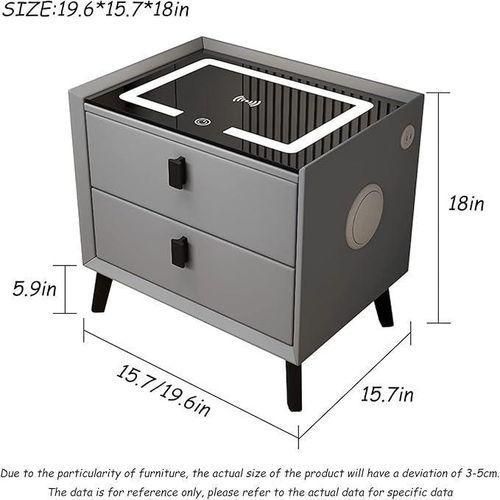 product_image_name-Generic-Smart Bedside Nightstand with Wireless Charging and Integrated Bluetooth Speakers - Multicolor-2