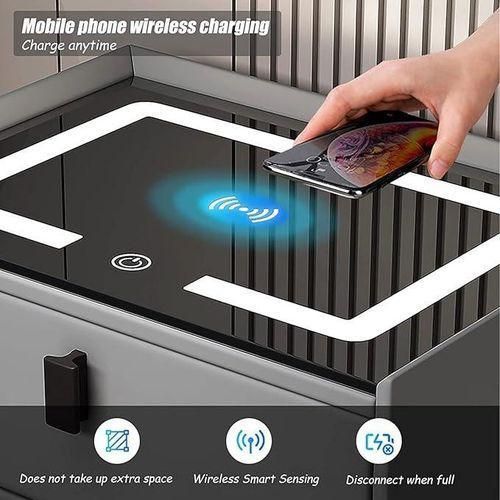 product_image_name-Generic-Smart Bedside Nightstand with Wireless Charging and Integrated Bluetooth Speakers - Multicolor-5