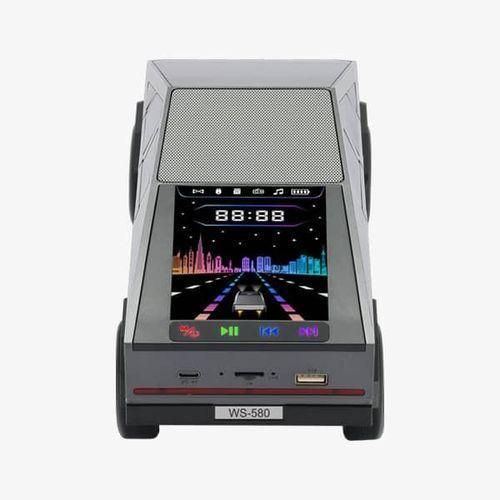 product_image_name-Generic-OKOP Wireless Speaker- KP828 Cyber Truck Black Wireless Portable Speaker with Display Connects with All Phones and Audio Devices, FM Radio and USB Support-3