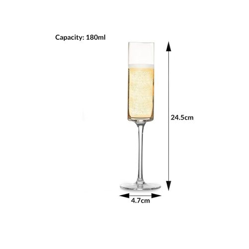 product_image_name-Generic-White Edge Champagne Flutes – Set of 6, Flat Bottom Wine Glasses, Prosecco Glasses, Elegant Drinkware-2