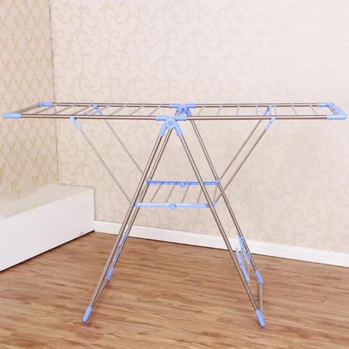 product_image_name-Generic-Foldable Stainless-steel Cloth Drying Rack - Multicolor -2