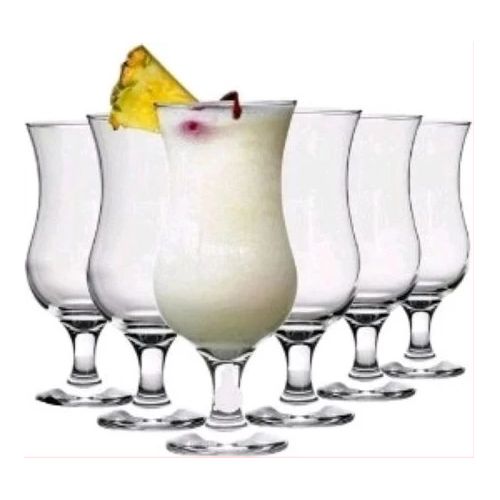 product_image_name-Generic-Cocktail Glasses 400ml Long Drink Tumbler Drinking Glasses Pack of 6 Cocktail Glasses-Transparent-1