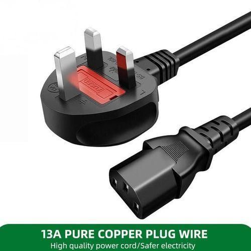 product_image_name-Original-Desktop Power Cable/Monitor Power Cord 3 Pin UK Main Leads Universal AC Power Cord Replacement for PC Computer Printer LED LCD Smart TVs etc-3